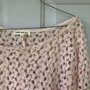 Faith and Joy crochet lace top